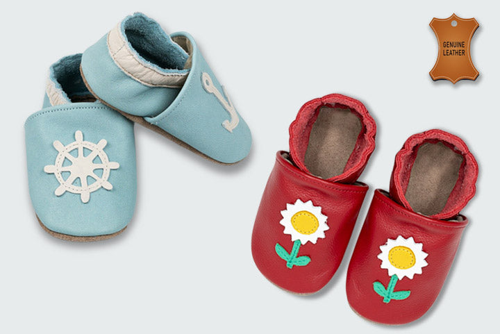 100% Soft Genuine Leather Newborn Shoes | First Walker Baby Shoes