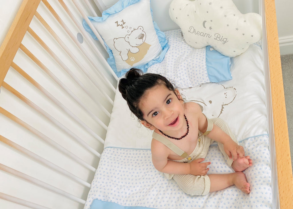 Your Little One UK Bedding Sets Ecru-Blue Organic Cotton Baby Boy Bedding Set