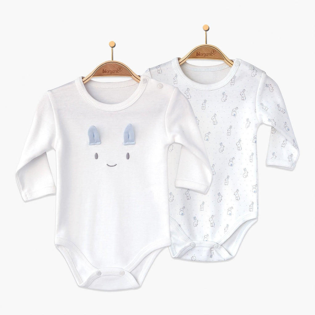 Your Little One Bodysuits Organic Cotton Long Sleeve Baby Boy Bodysuit | 2 Pack