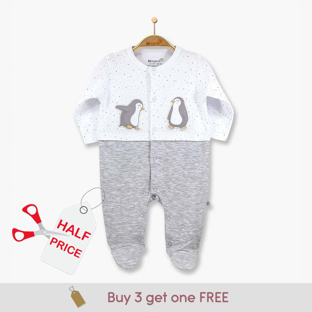 60468-Your Little One Sleepsuits Organic Cotton Baby Sleepsuit – Baby Grow_White