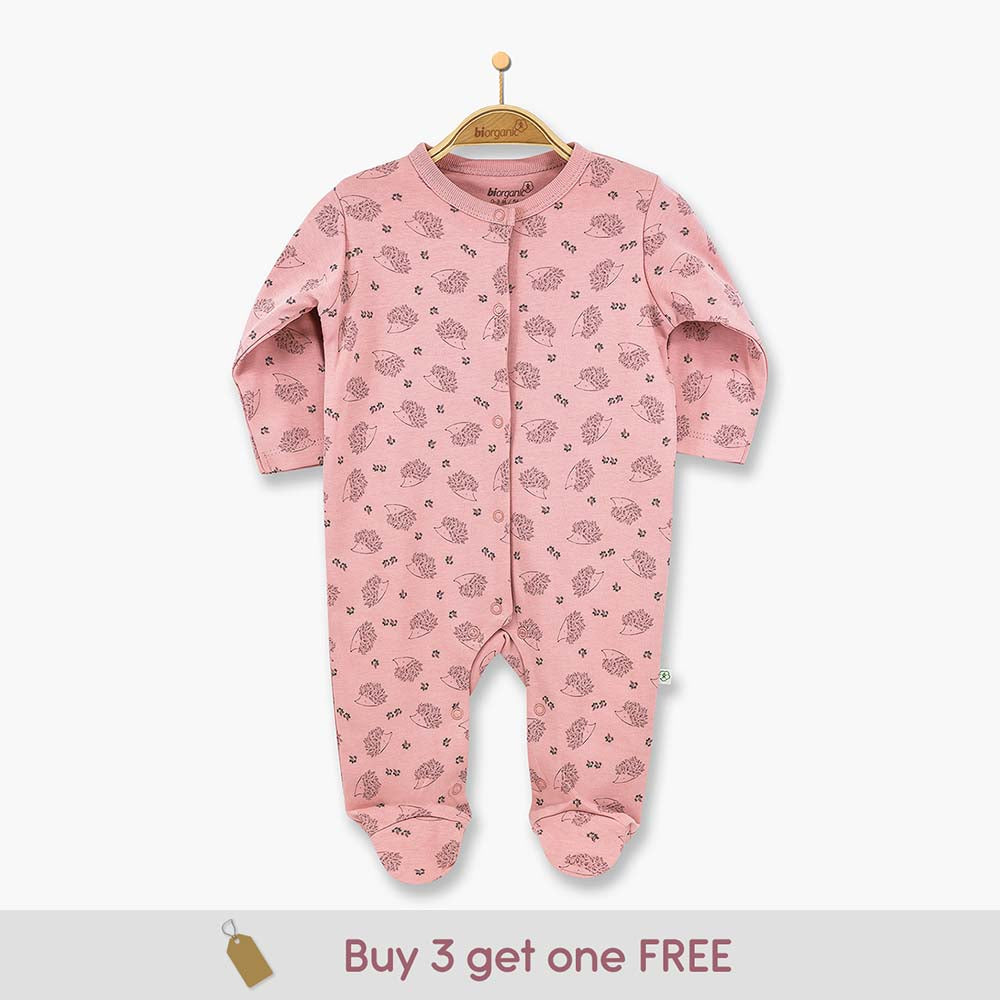 60470_-Your Little One Sleepsuits Organic Cotton Baby Sleepsuit – Baby Grow-Peach