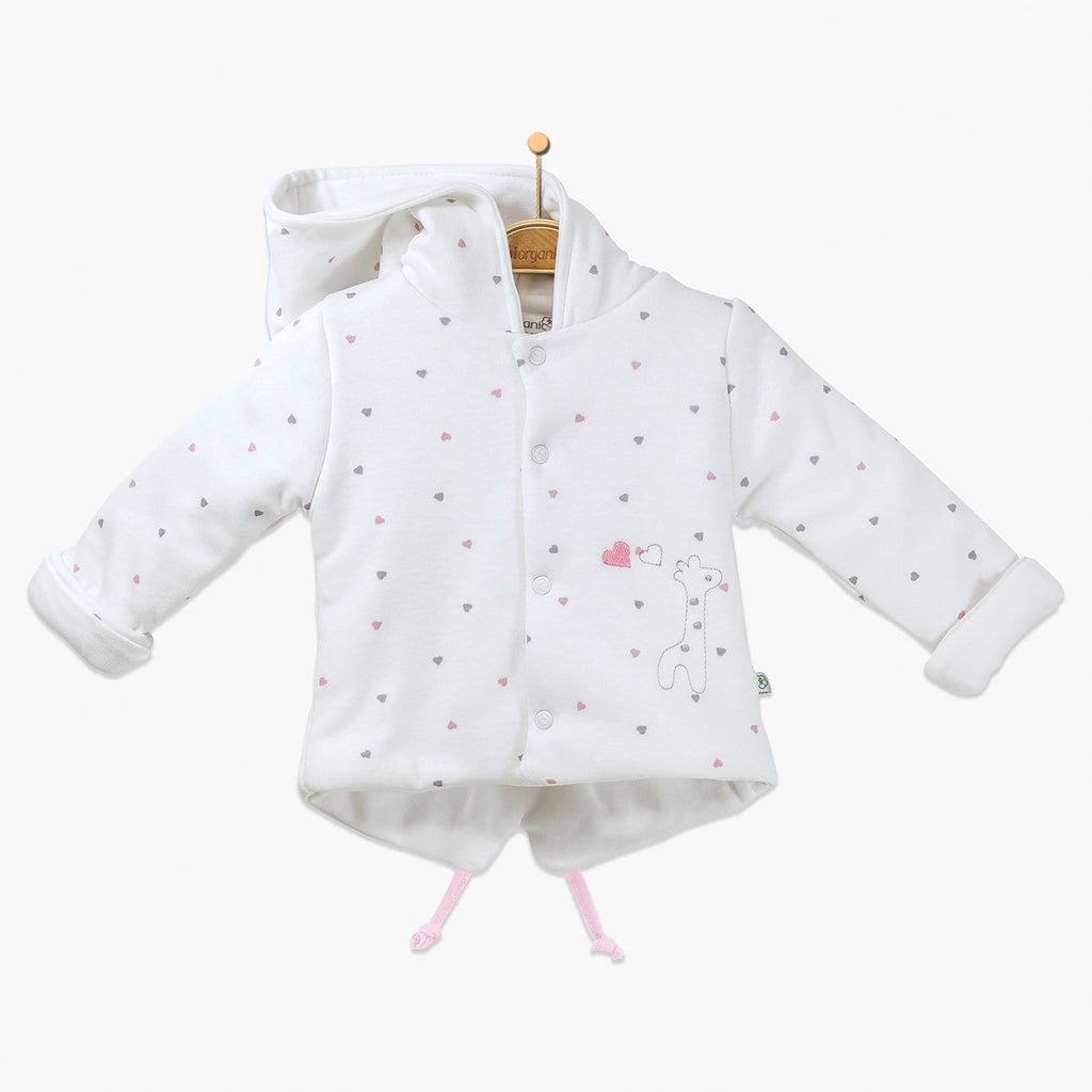 Your Little One Vests & Jackets Organic Cotton Hooded Baby Jacket – Baby Girl Outfit