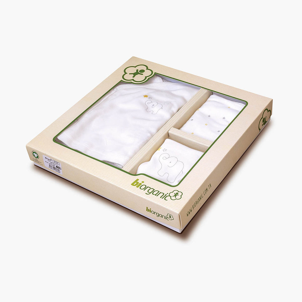 Your Little One Baby Gift Boxes Ecru-Yellow / 0-3 Months Organic Cotton Baby Essentials Gift Box | 5 Pieces