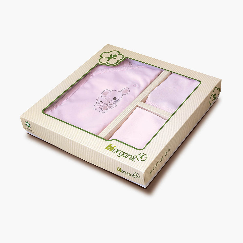 62165_Organic-Baby-Essentials-Gift-Box-Tracksuit-Hat-Mitt-Bib Box_Pink
