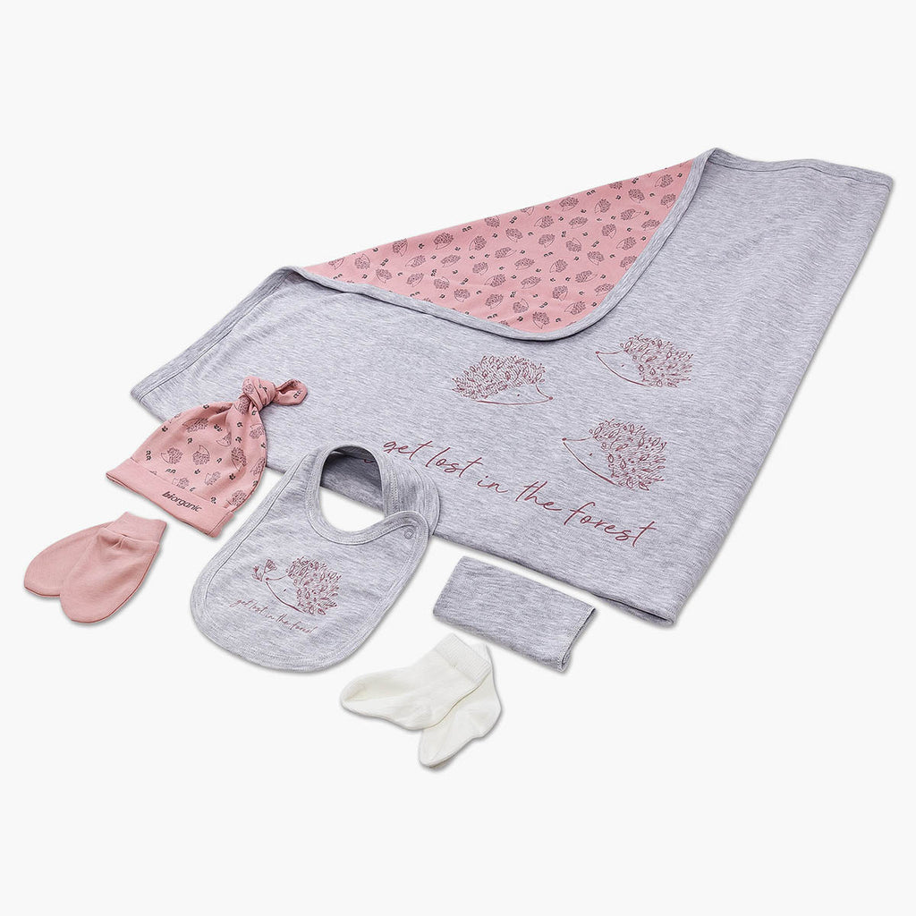 63151_Organic-Baby-Essentials-Gift-Box-Tracksuit-Hat-Mitt-Bib-Bodysuit-Sleepsuit-Blanket-Sock Pink_Grey