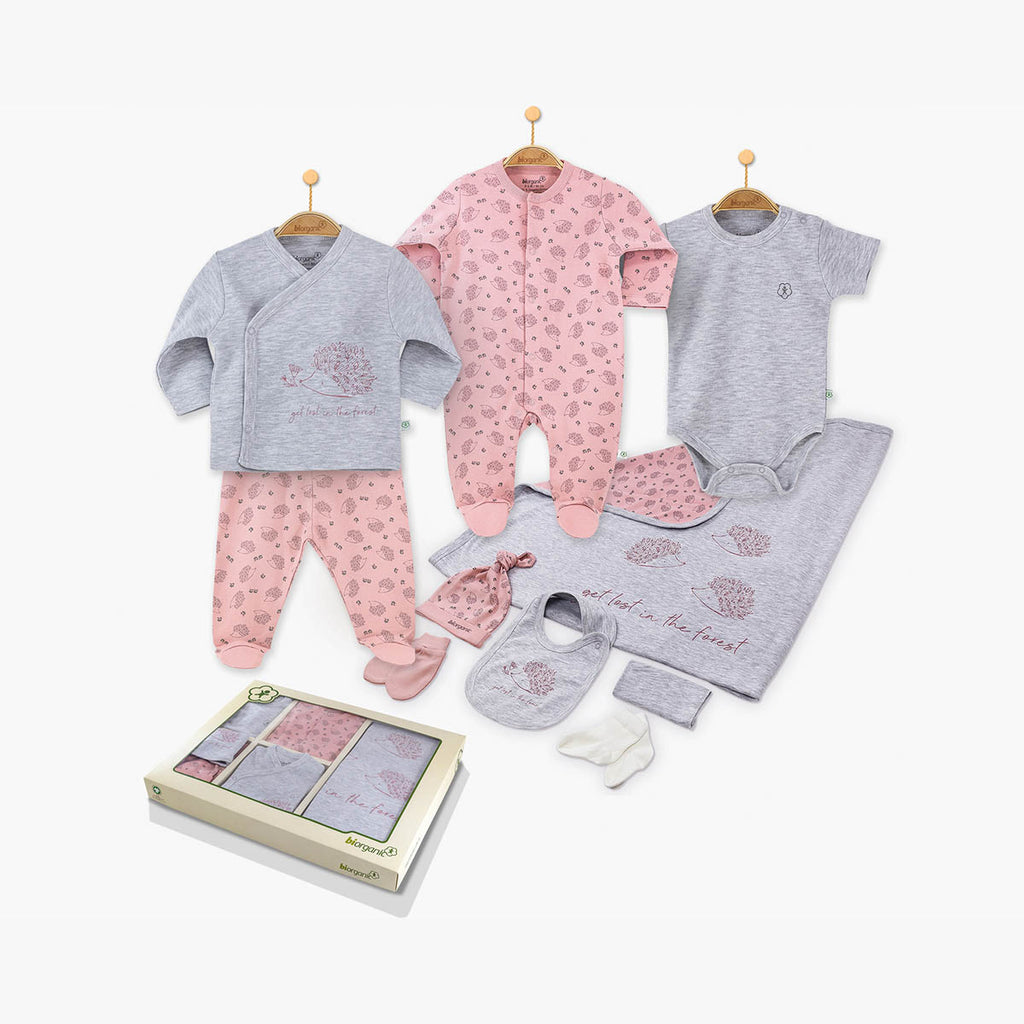 63151_Organic-Baby-Essentials-Gift-Box-Tracksuit-Hat-Mitt-Bib-Bodysuit-Sleepsuit-Blanket-Sock Pink_Grey