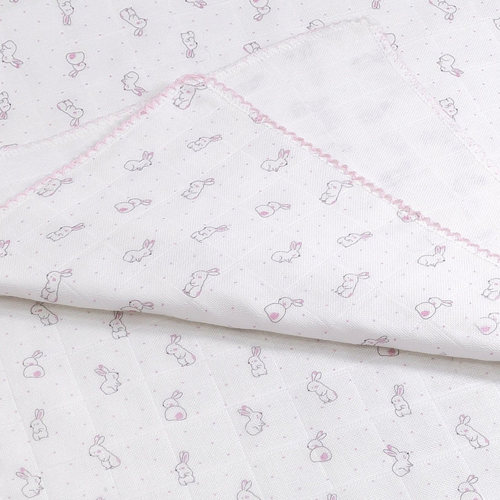 Your Little One Muslin Swaddle Blankets Ecru-Pink Organic Cotton Baby Muslin Cloth – Swaddle Blanket