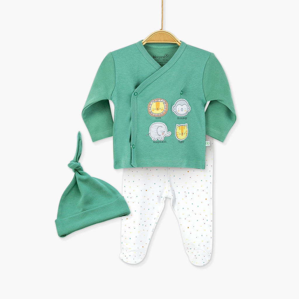 73214-organic Cotton-Baby-Tracksuit-Hat-Set-Baby-Pyjamas-Hat-Set