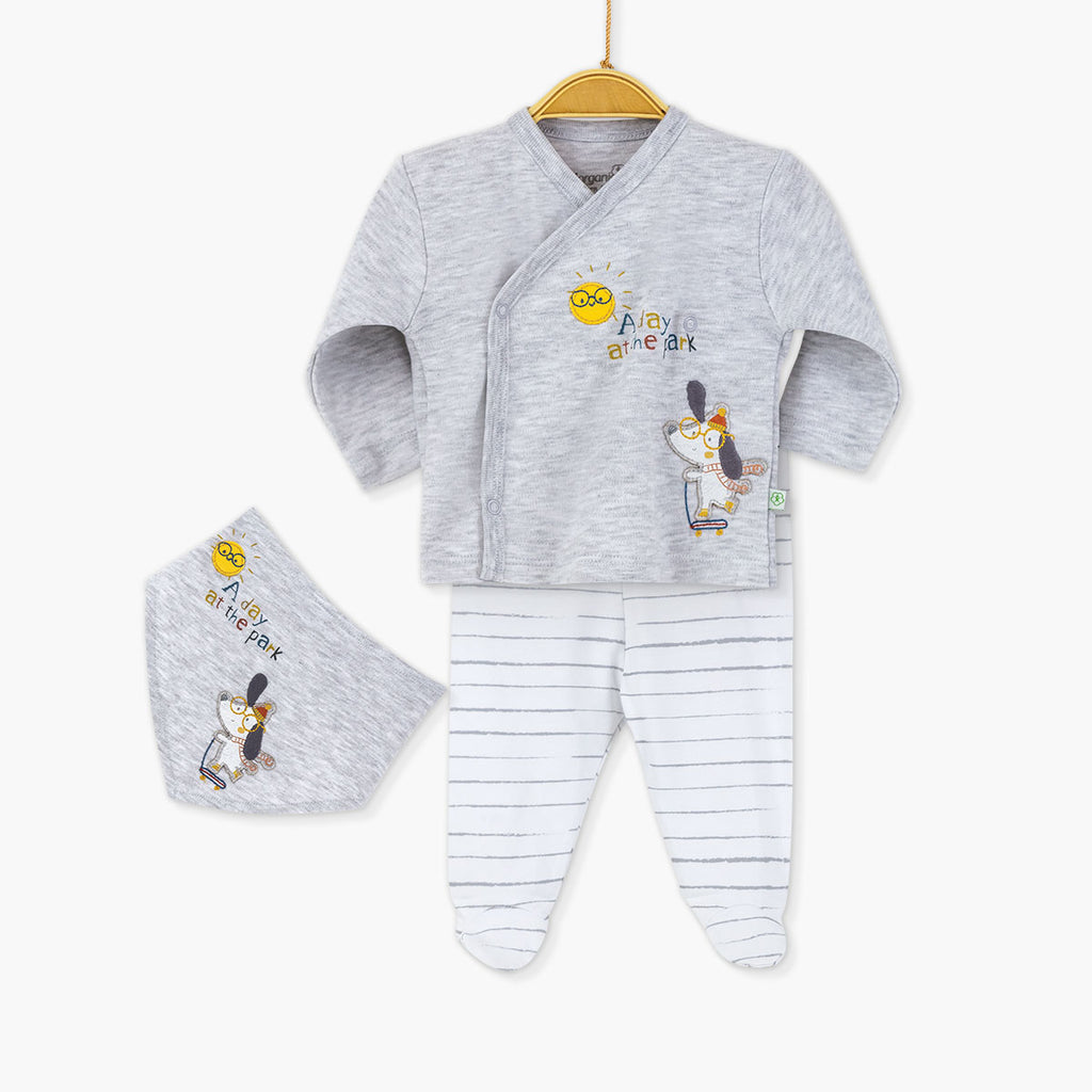 73215-Organic Cotton-Baby-Tracksuit-Hat-Set-Baby-Pyjamas-Hat-Set